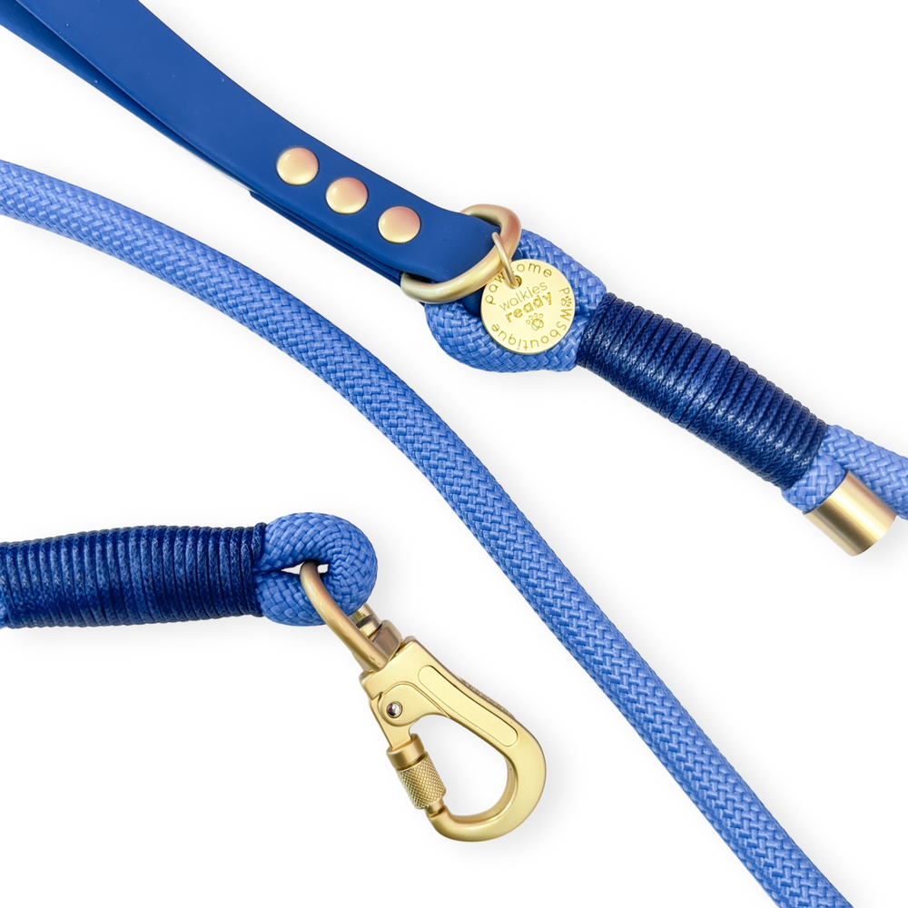 4ft Rope Lead - Walkies Ready® Cornflower Blue