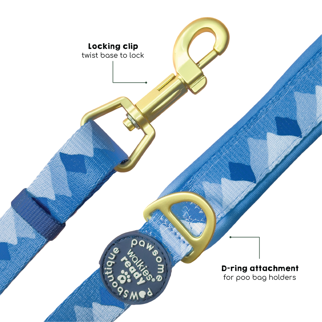 AdjustFit Lead - Walkies Ready® Cornflower Blue