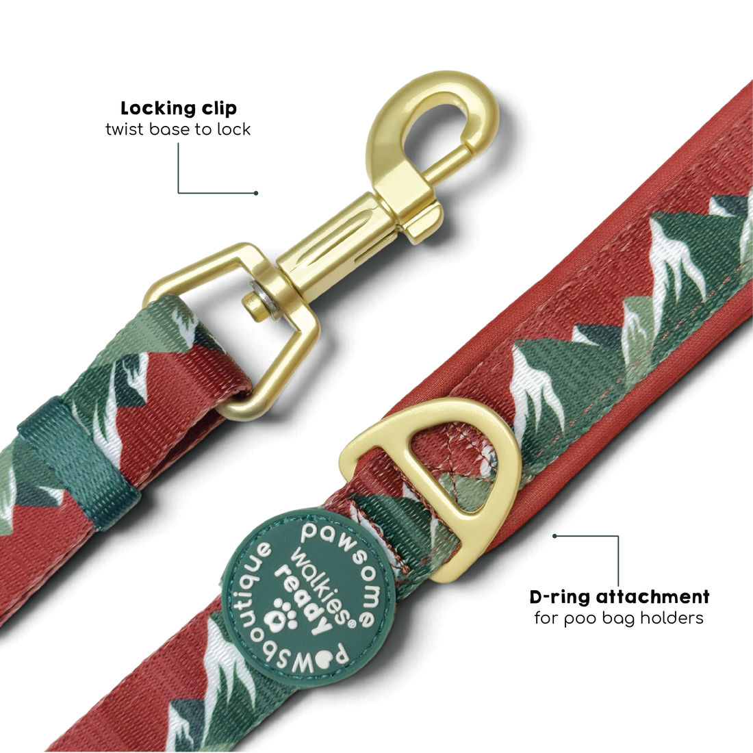 AdjustFit Lead - Walkies Ready® Snowy Mountains