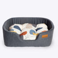 Colour Block Lux Slumber Bed 'Steel'