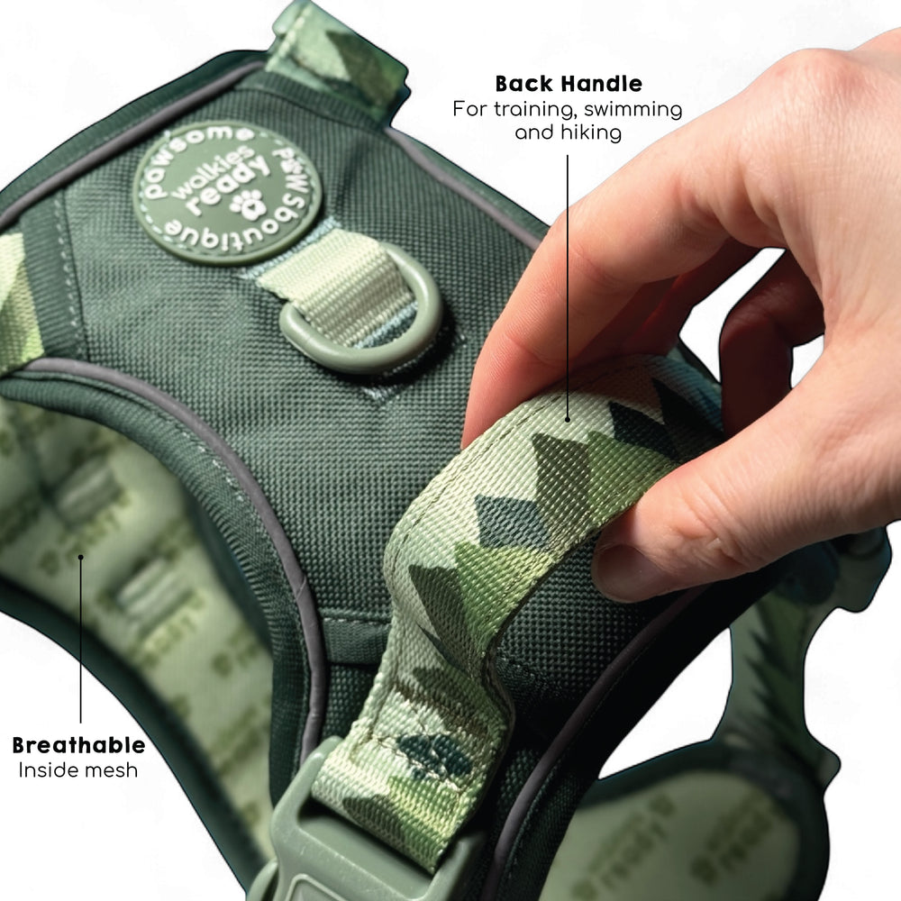 Tough Trails™ Harness - Walkies Ready® Forest Green