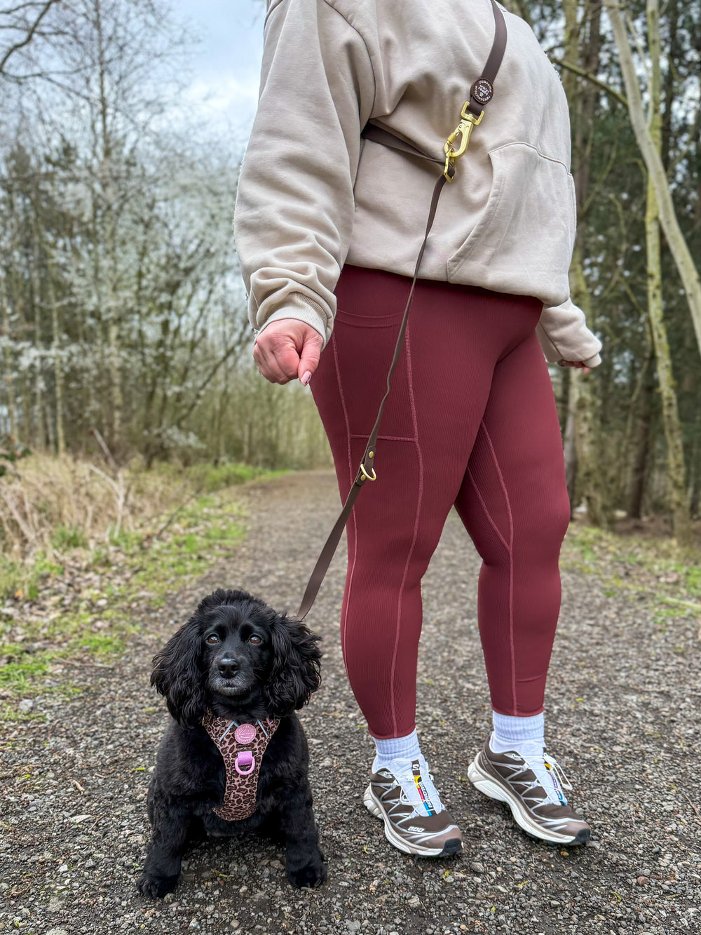 Double Ended Lead - Walkies Ready® Chocolate Brown