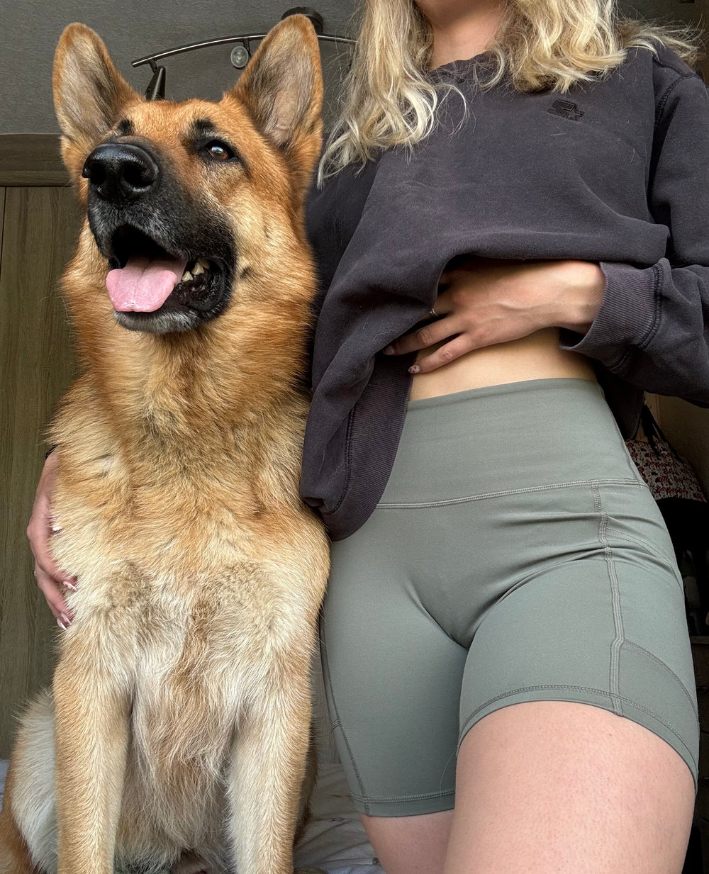 Walkies Ready® - Cycling Shorts - Olive Green