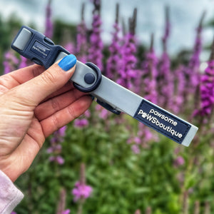 Waterproof Collar - Dusky Blue + Navy