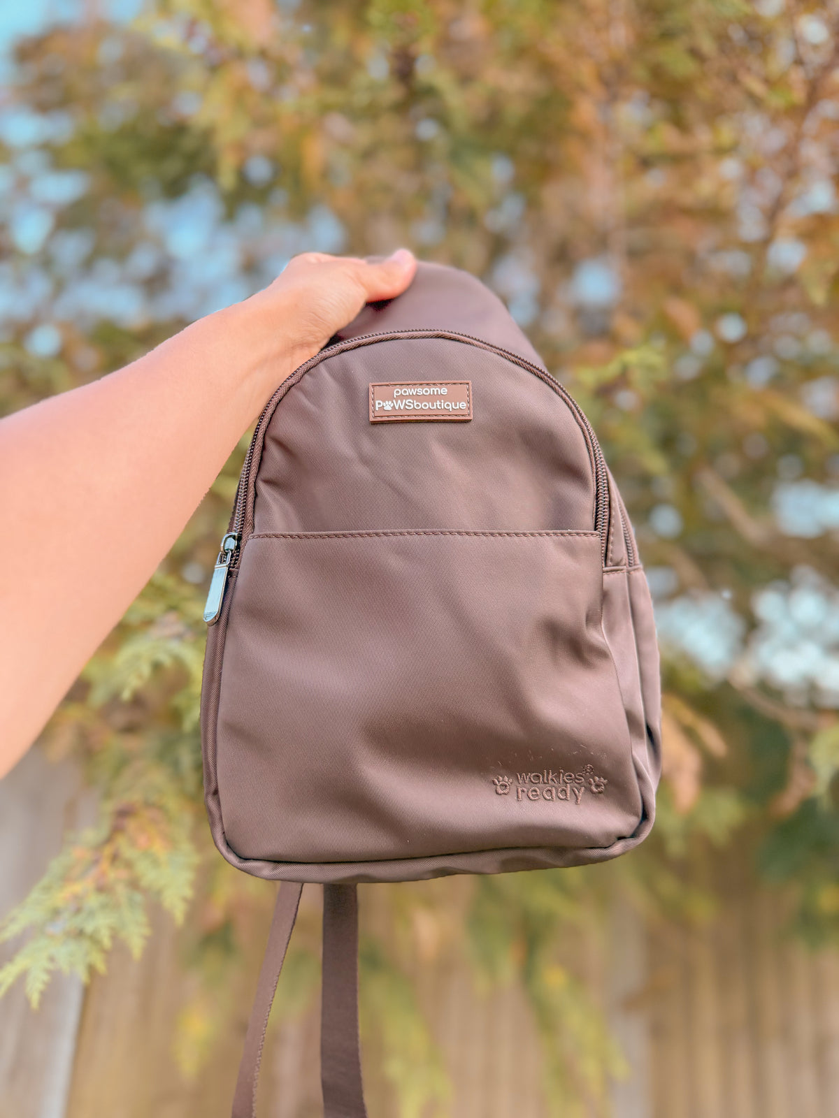 Brown Sling Backpack