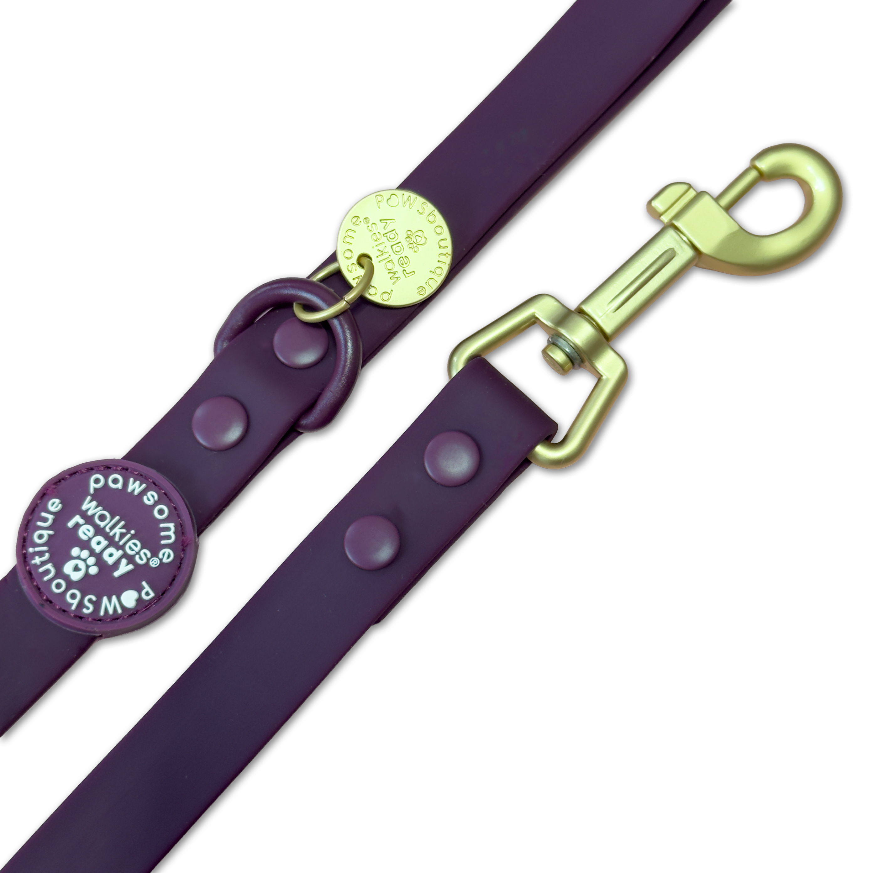 4ft Waterproof Lead - Walkies Ready® Plum (New Clip)