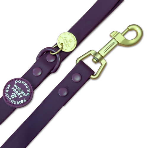 4ft Waterproof Lead - Walkies Ready® Plum (New Clip)