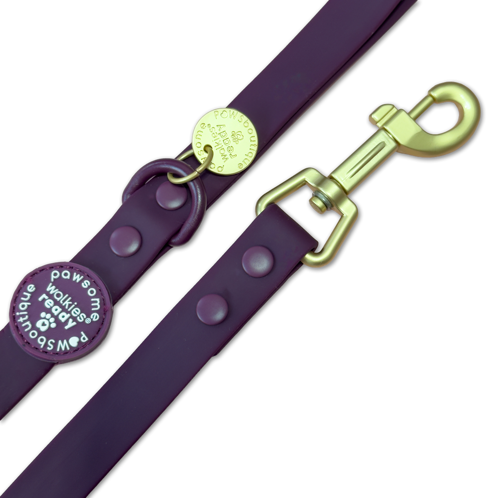 4ft Waterproof Lead - Walkies Ready® Plum (New Clip)