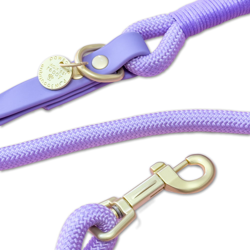 4ft Rope Lead - Walkies Ready® Lavender Lilac (New Clip)