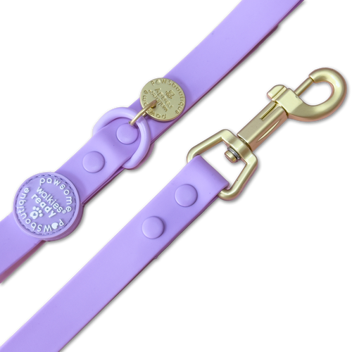 4ft Waterproof Lead - Walkies Ready® Lavender Lilac (New Clip)