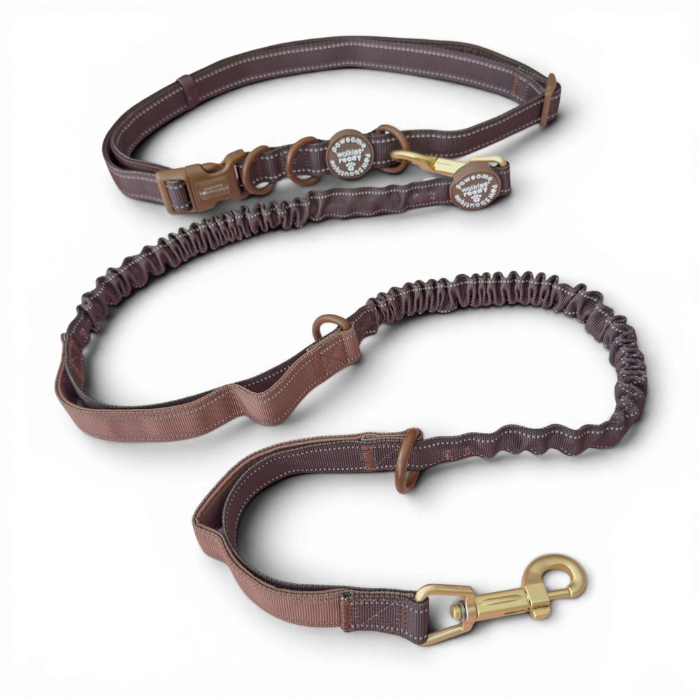 Handsfree Lead - Walkies Ready® Chocolate Brown (New Clip)