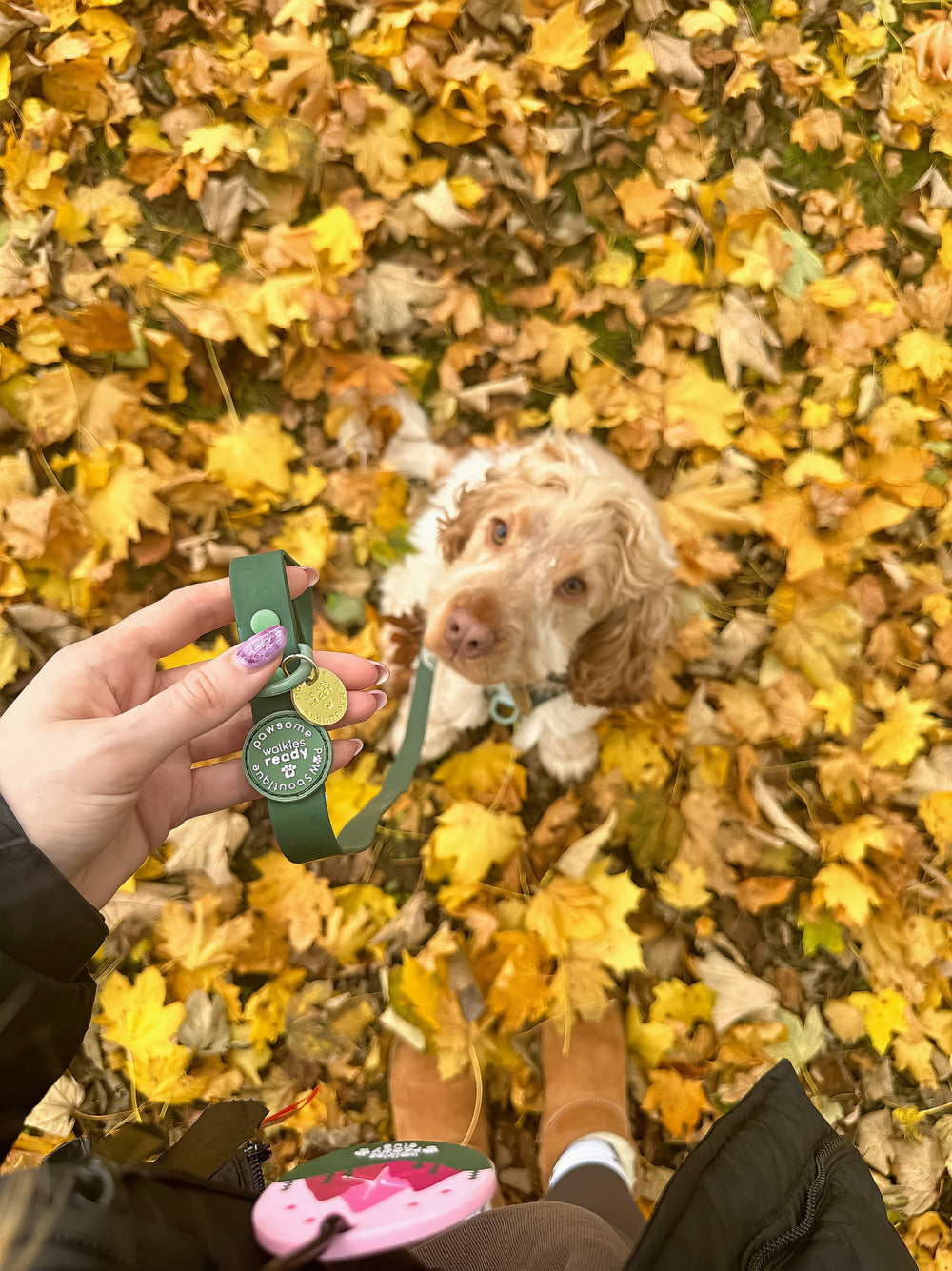 4ft Waterproof Lead - Walkies Ready® Forest Green