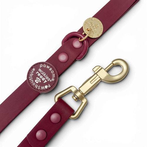 4ft Waterproof Lead - Walkies Ready® Mulberry (New Clip)