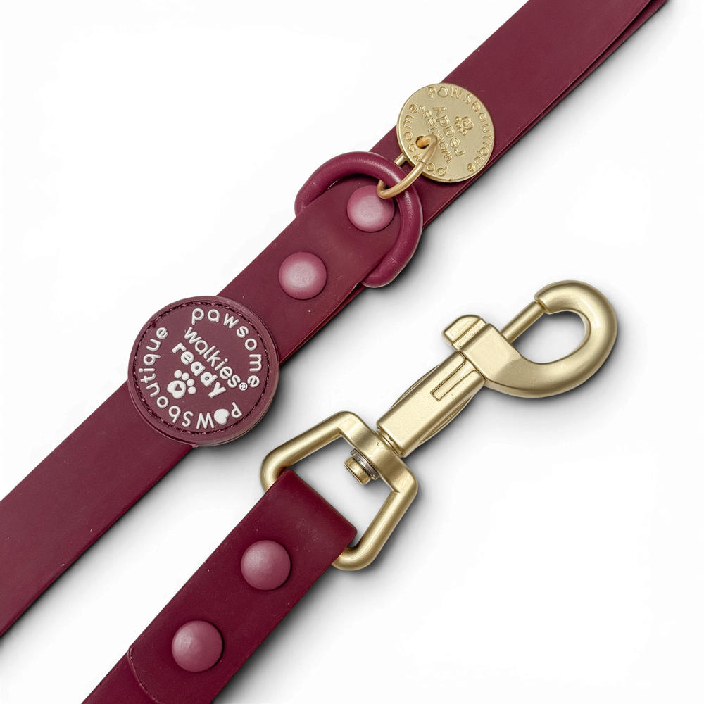4ft Waterproof Lead - Walkies Ready® Mulberry (New Clip)