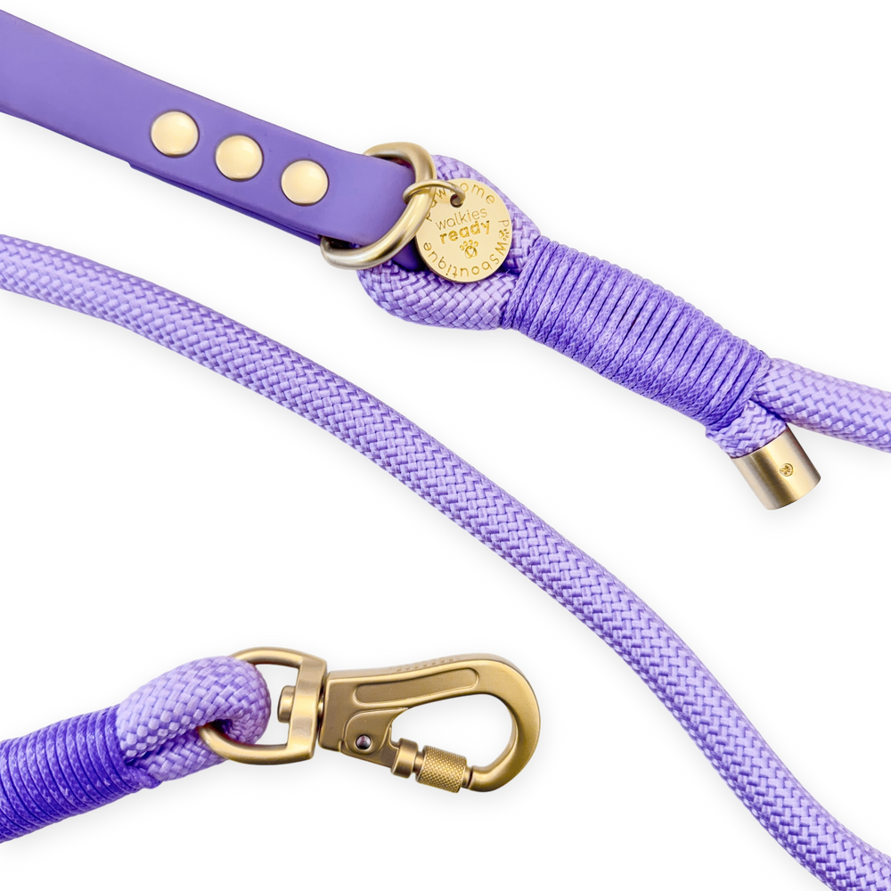4ft Rope Lead - Walkies Ready® Lavender Lilac