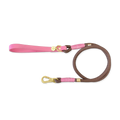 4ft Rope Lead - Brown + Pink