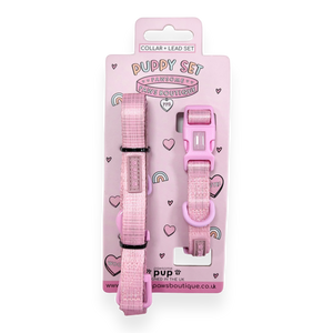 Pawsome Pup Collar and Lead Set - Pink