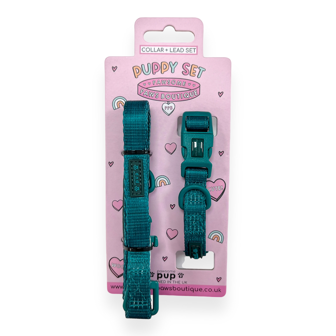 Pawsome Pup Collar and Lead Set - Emerald