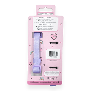 Pawsome Pup Collar and Lead Set - Lilac