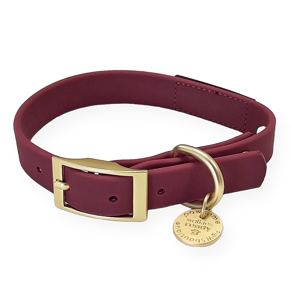 Waterproof Collar - Mulberry (Gold Hardware)