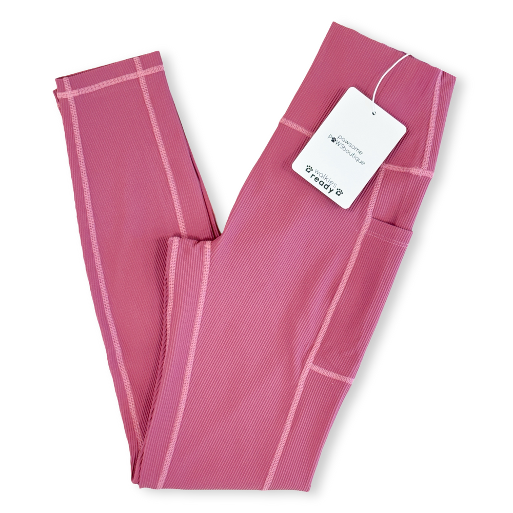 Ribbed Leggings - Pink