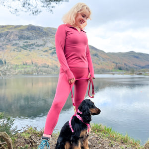 4ft Rope Lead - Walkies Ready® Raspberry Pink