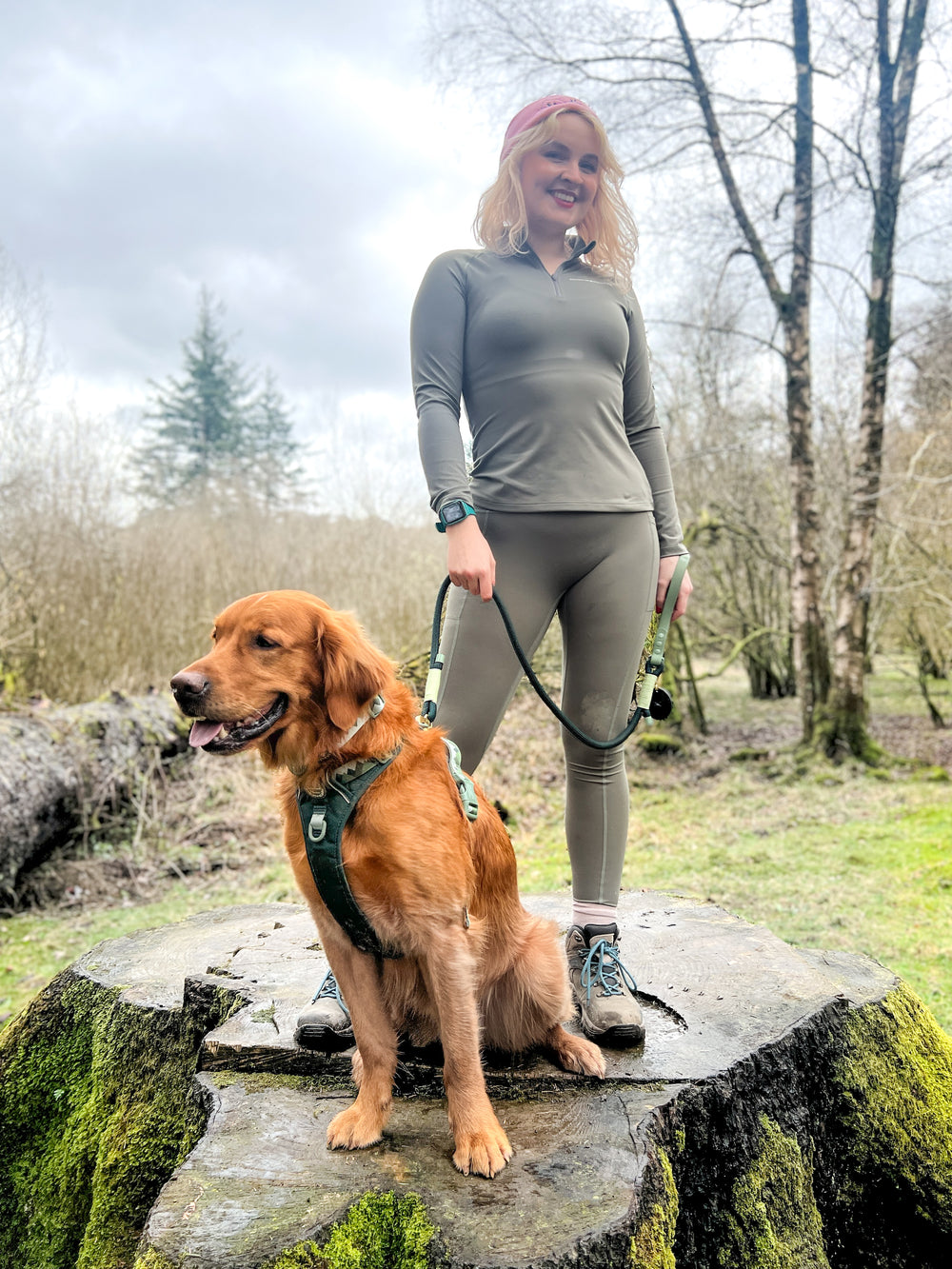 4ft Rope Lead - Walkies Ready® Forest Green