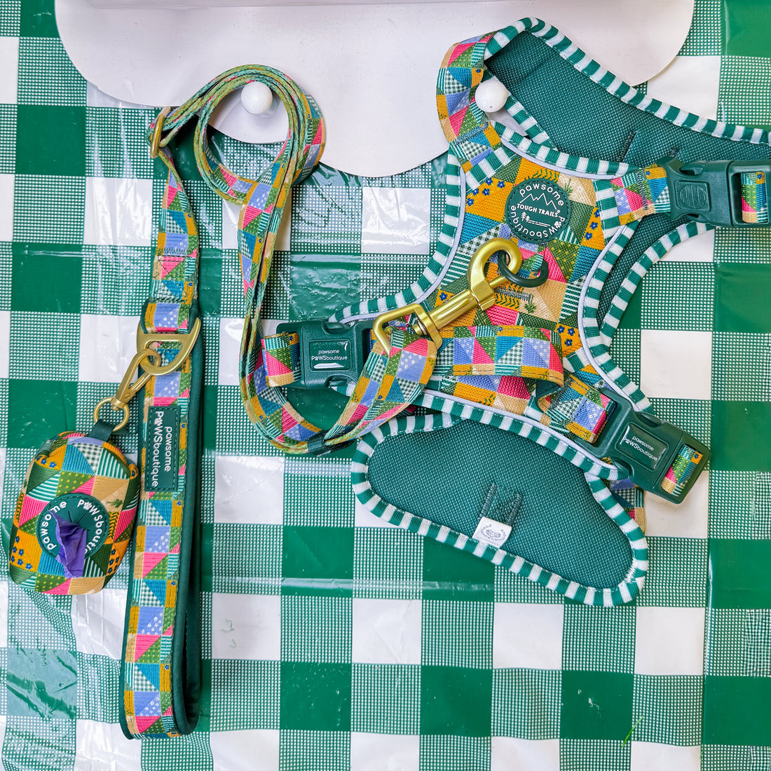 Poo Bag Holder - Patchwork