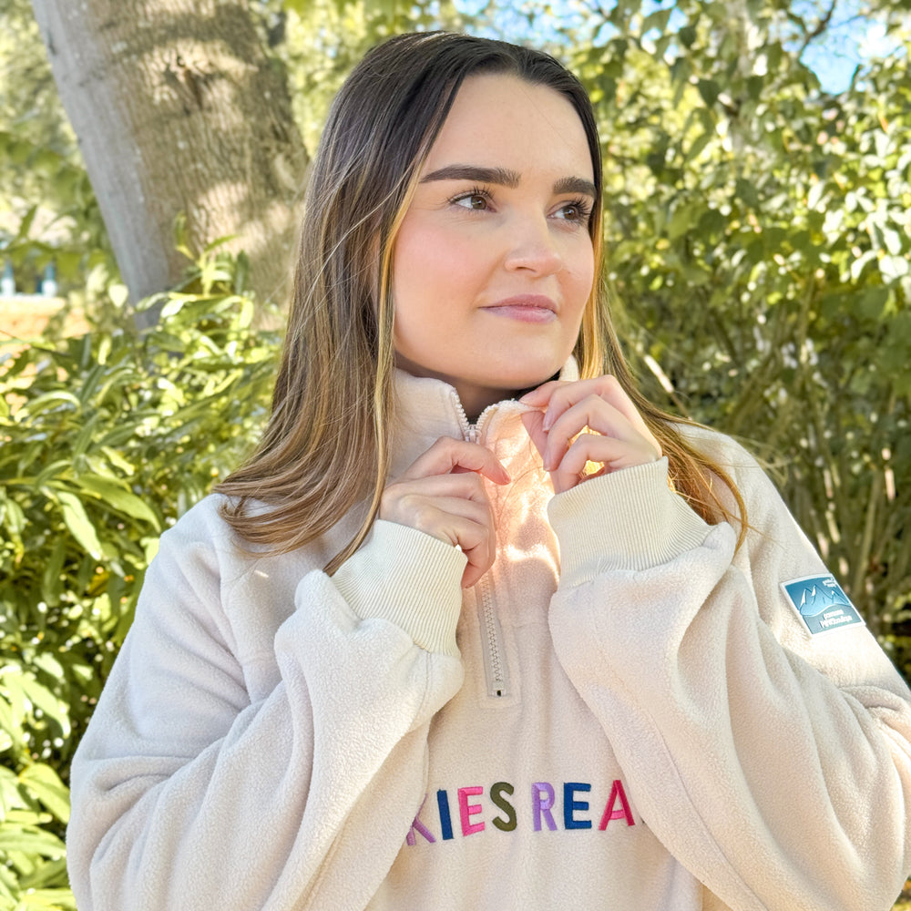 1/4 Zip Fleece  - Walkies Ready® Cream