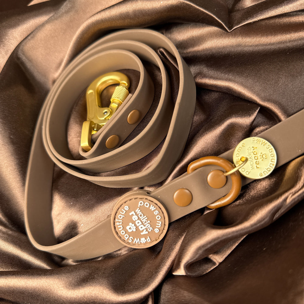 4ft Waterproof Lead - Walkies Ready® Chocolate Brown