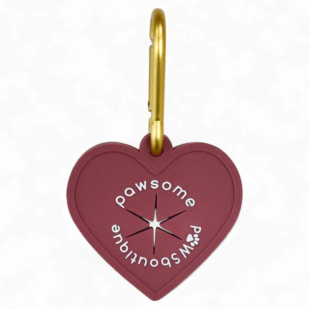 Pawsome Poop Pocket - Wine Red (Gold Clip)