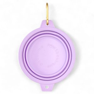 Collapsible Dog Bowl - Lilac (Gold Clip)