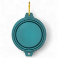 Collapsible Dog Bowl - Teal (Gold Clip)