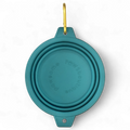 Collapsible Dog Bowl - Teal (Gold Clip)