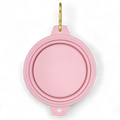 Collapsible Dog Bowl - Pink (Gold Clip)
