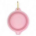 Collapsible Dog Bowl - Pink (Gold Clip)