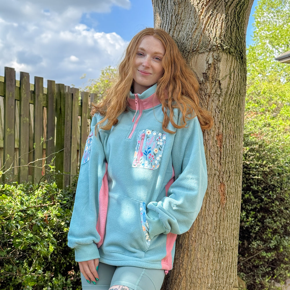 1/4 Zip Fleece - Fleece - Whimsical Wildflowers