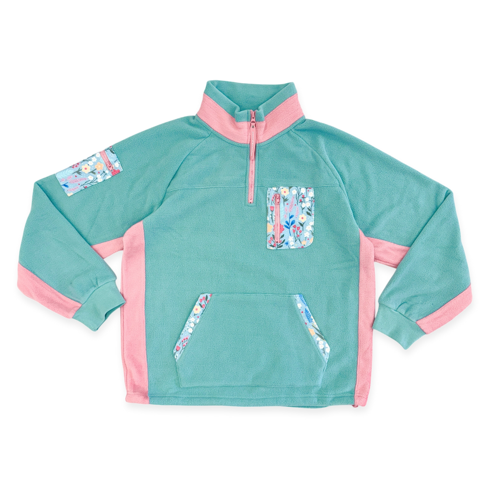 1/4 Zip Fleece - Fleece - Whimsical Wildflowers