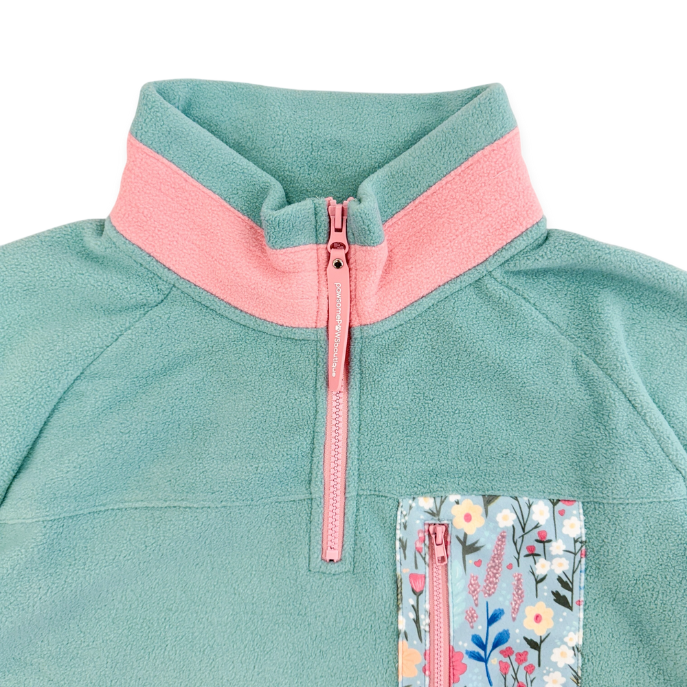 1/4 Zip Fleece - Fleece - Whimsical Wildflowers