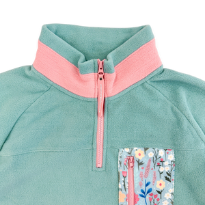 1/4 Zip Fleece - Fleece - Whimsical Wildflowers