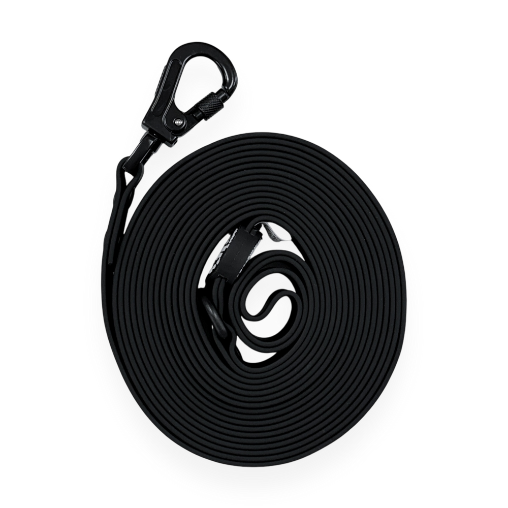 5m Waterproof Long Line Lead - Walkies Ready® Black