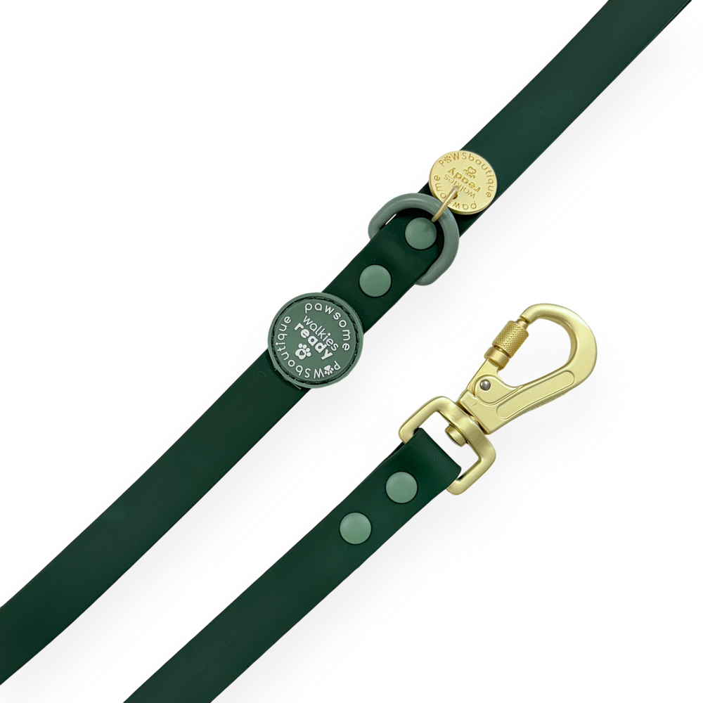 4ft Waterproof Lead - Walkies Ready® Forest Green