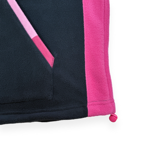 1/4 Zip Fleece - Walkies Ready® Fleece - Charcoal/Pink