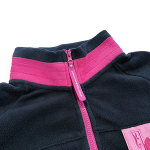 1/4 Zip Fleece - Walkies Ready® Fleece - Charcoal/Pink