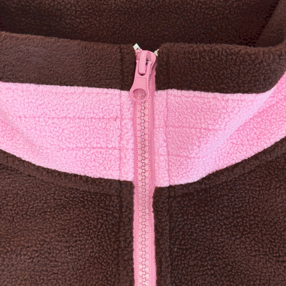 1/4 Zip Fleece  -Leopard Print