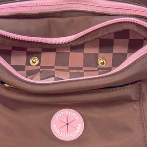 All In One Bumbag - Brown + Pink