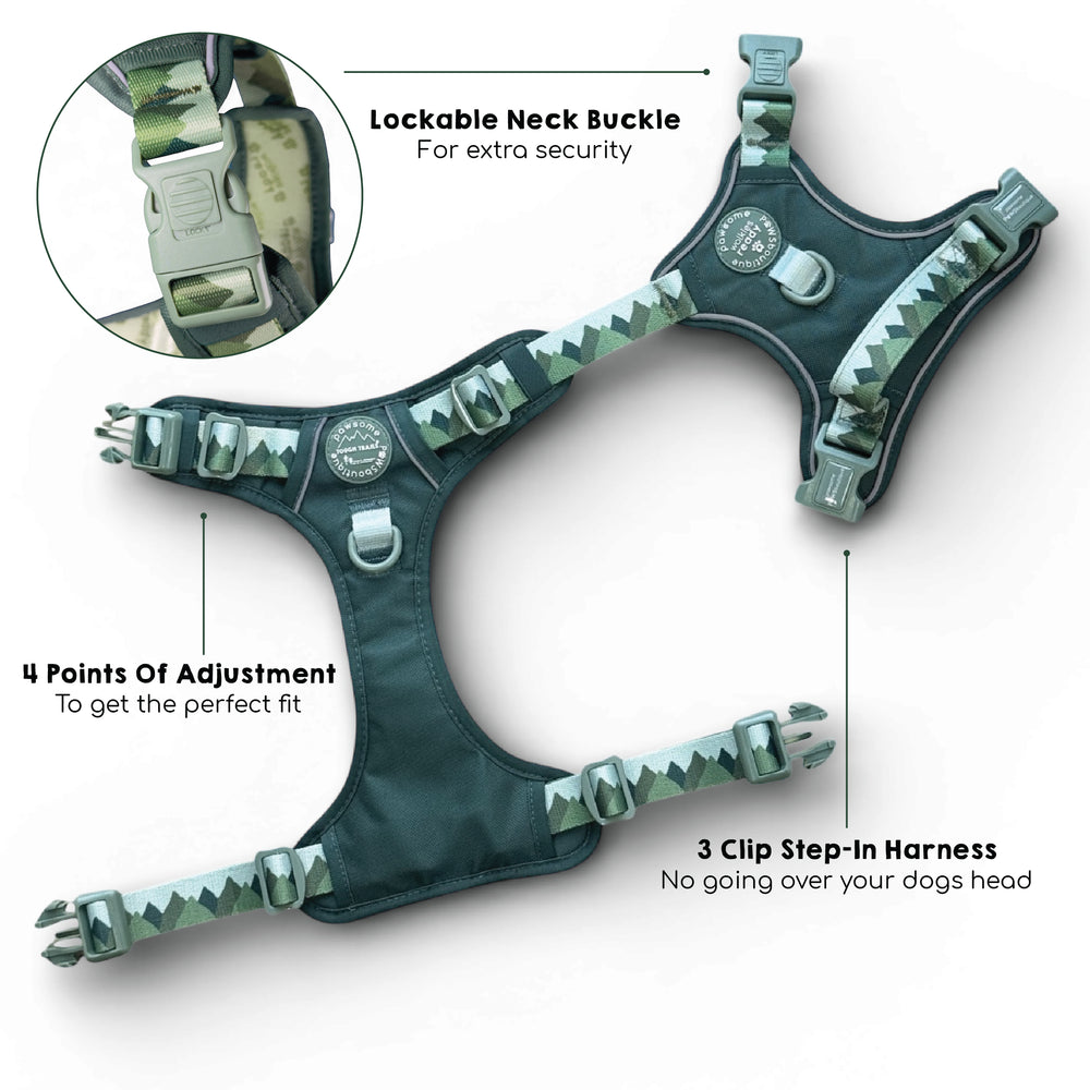Tough Trails™ Harness - Walkies Ready® Forest Green
