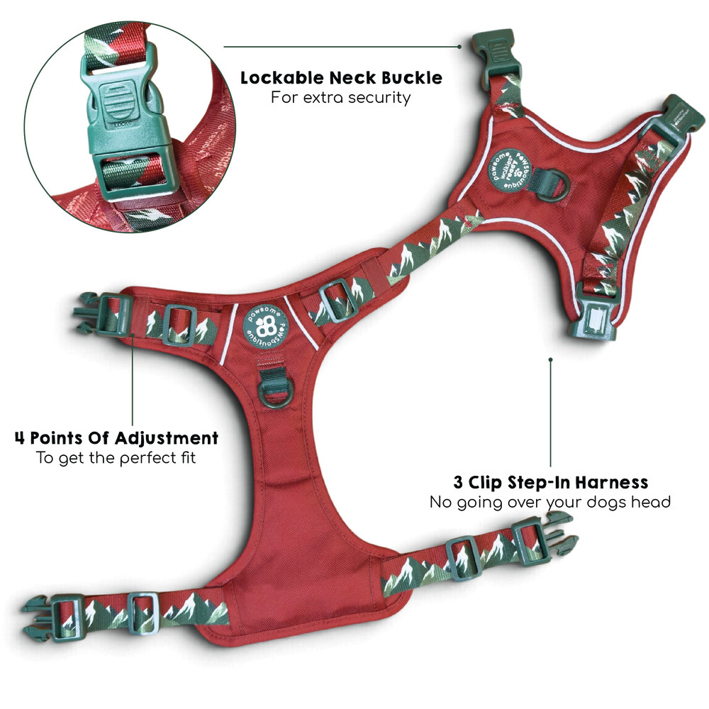 Tough Trails™ Harness - Walkies Ready® Snowy Mountains