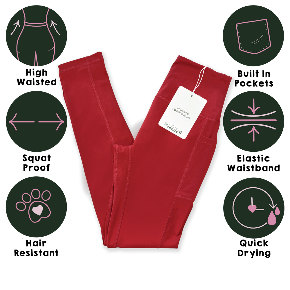 Walkies Ready® Leggings - Red