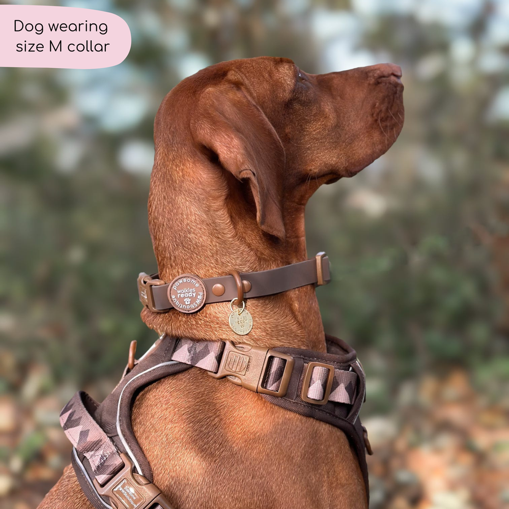Waterproof Collar - Walkies Ready® Chocolate Brown